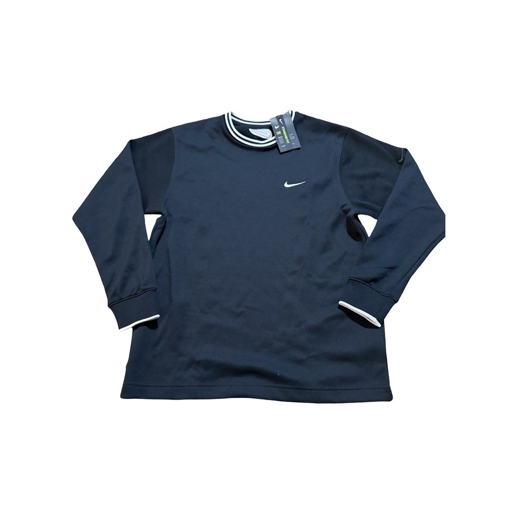 Nike Men's Dri-Fit Crew Top Long Sleeve Black Pullover - New - Small‎